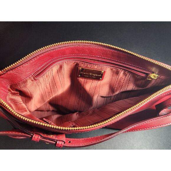 Salvatore Ferragamo Red Leather Hobo Handbag Made In Italy RARE purse NICE - Picture 5 of 8